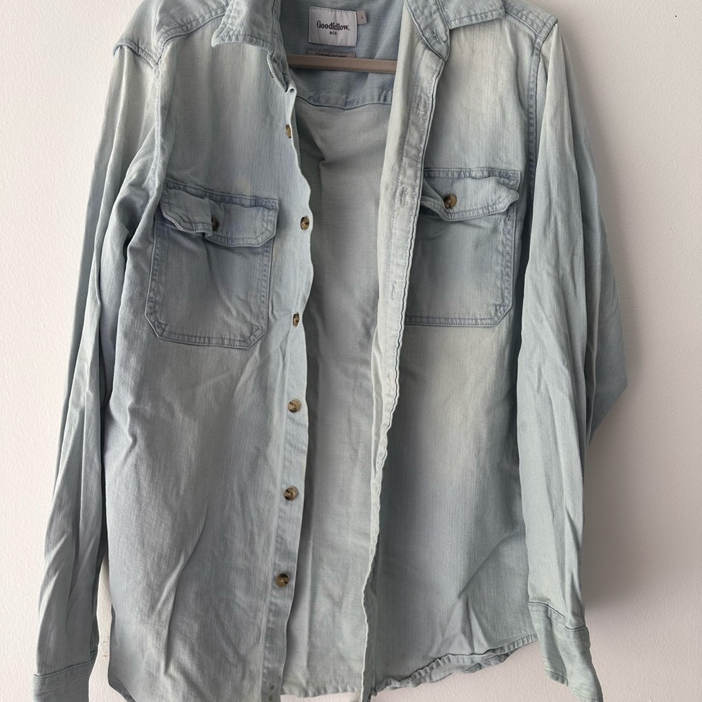 Goodfellow & Co. Light Blue Casual Button Down Shirt
